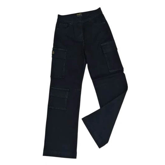 RG1415W25 - JEANS BAMBINI REFRIGIWEAR CARGO BLACK RAGAZZA CON TASCONI