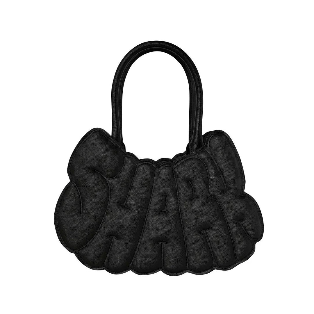 BORSA A MANO SPRAYGROUND SPRITZ SHARK BUBBLE BAG PELLE VEGANA NERA 910B8346NSZ