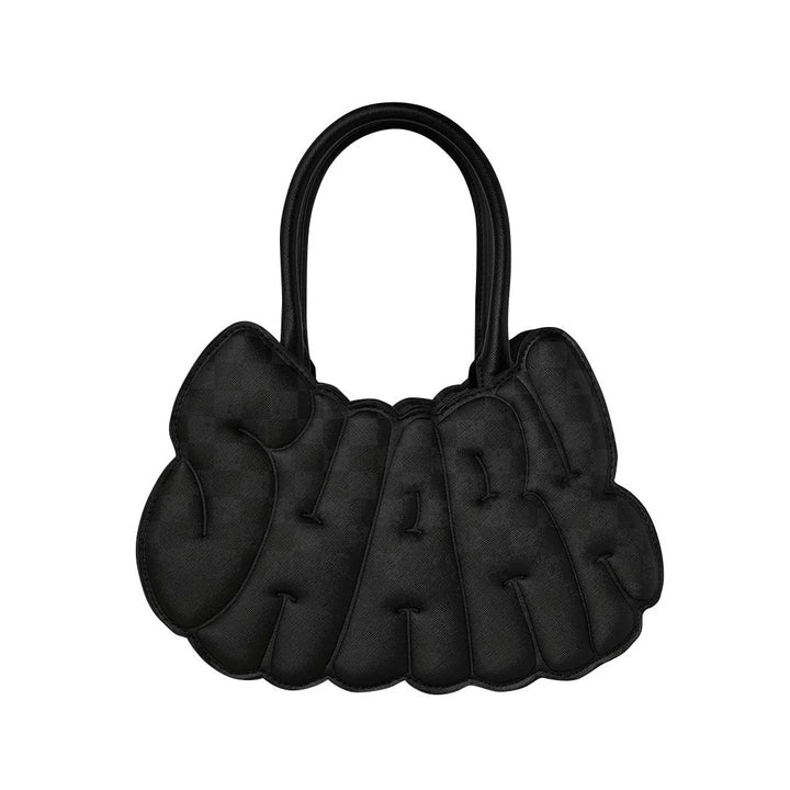 BORSA A MANO SPRAYGROUND SPRITZ SHARK BUBBLE BAG PELLE VEGANA NERA 910B8346NSZ
