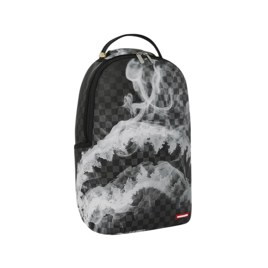 910B8182NSZ - Zaini - Unisex - Sprayground - SIP N' SMOKE BACKPACK - Nero Scacchi - Iconografia Streetwear - Stash Pocket - Accessorio