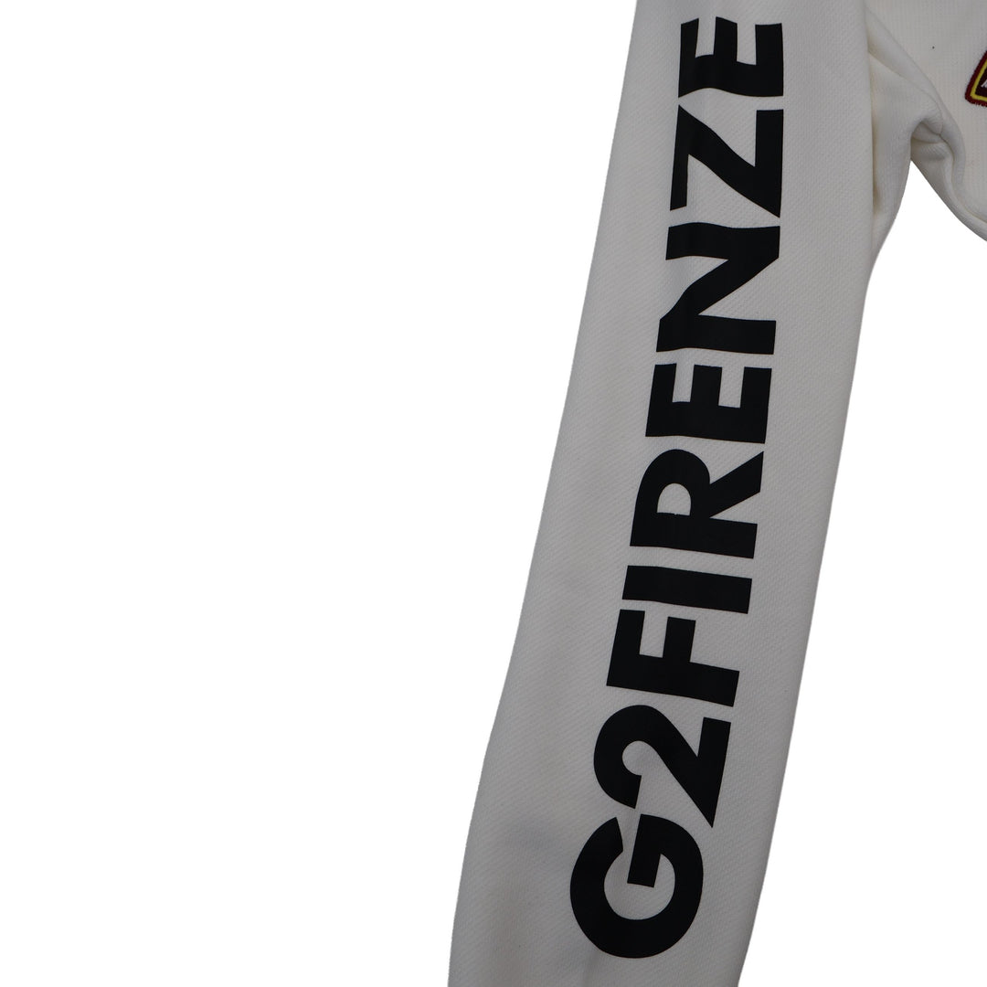 RACING - Felpe - Uomo - G2 FIRENZE - Con Cappuccio - Bianca & Nera - Toppe Decorative - Grafiche Dinamiche - Morbido Tessuto Felpato - Look Casual - Motorsport - Streetwear - Abbigliamento Autunno Inverno