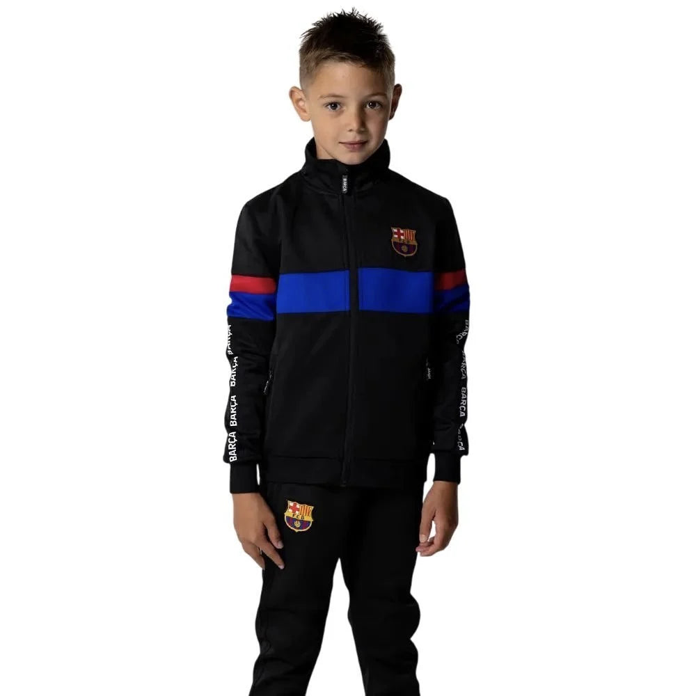 FC BARCELONA KIDS' TRACKSUIT 2024/2025 BLACK OFFICIAL 5002CHBLAP