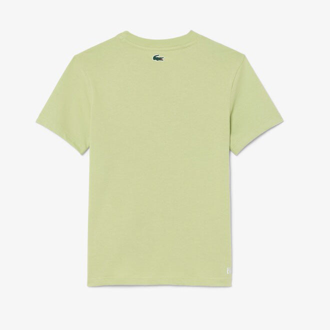T-SHIRT JUNIOR UNISEX LACOSTE ULTRA DRY CON MAXI COCCODRILLO