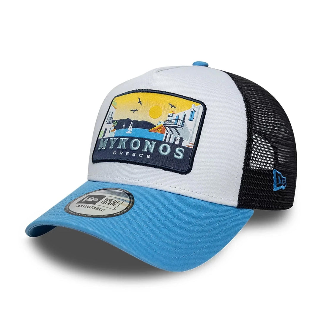 CAPPELLINO TRUCKER NEW ERA 9FORTY A-FRAME "GREETINGS FROM MYKONOS"