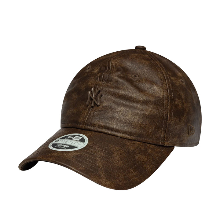 60758952 - Cappelli - New Era - 9TWENTY DONNA - NY YANKEES - EFFETTO PELLE MARRONE VINTAGE - Premium - Luxury Street