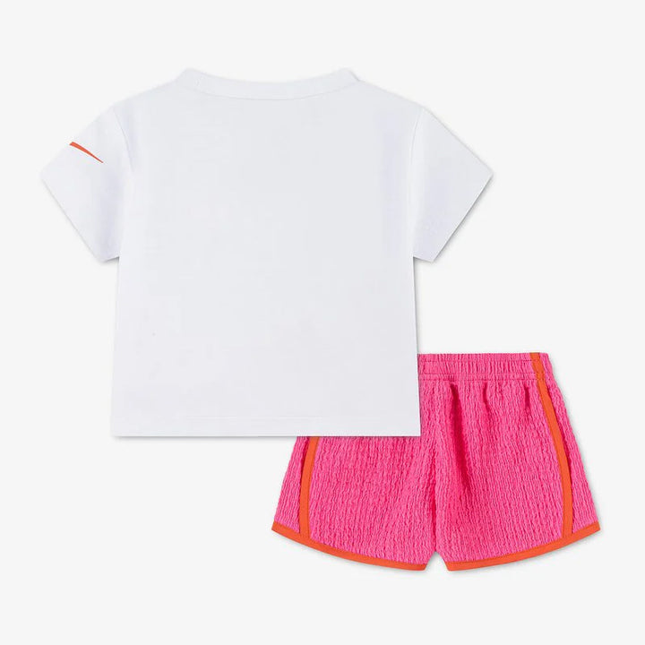 SET NIKE FLORAL T-SHIRT & TEXTURED SHORTS