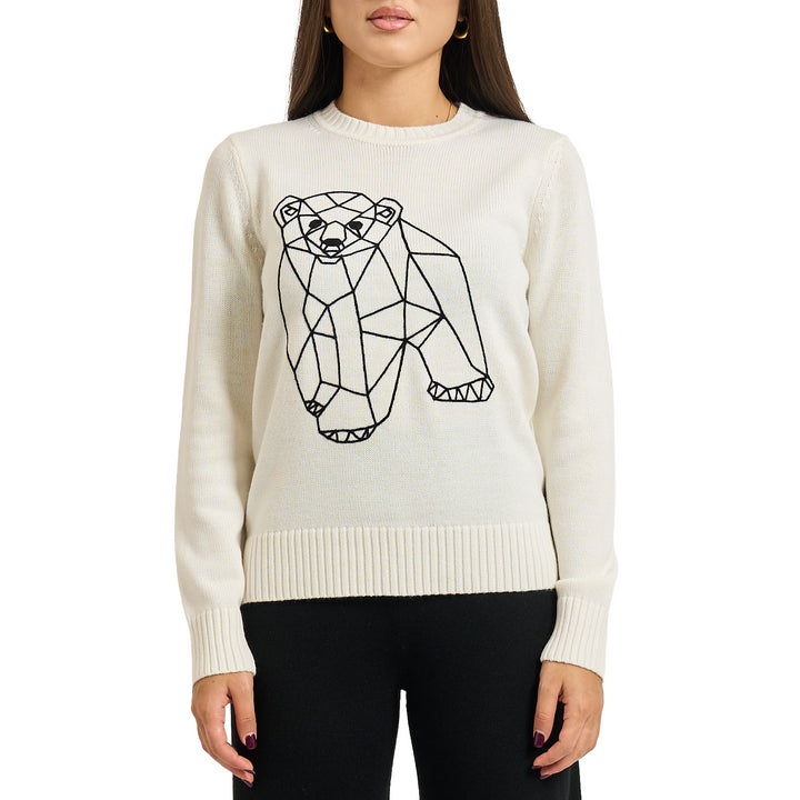 7W000700 AF17574 - Felpe - EMPORIO ARMANI - Maglia Lana - Nero & Beige - Maglione Girocollo - Caldo - Confortevole - Look Sportivo - Abbigliamento Autunno Inverno