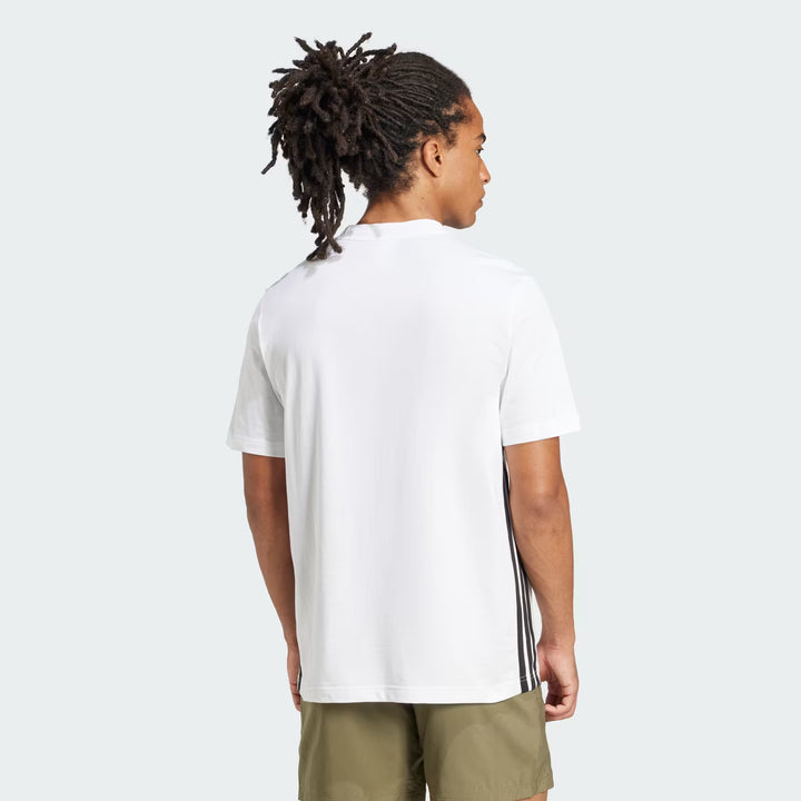 T-SHIRT ADIDAS ESSENTIALS 3-STRIPES BIANCA