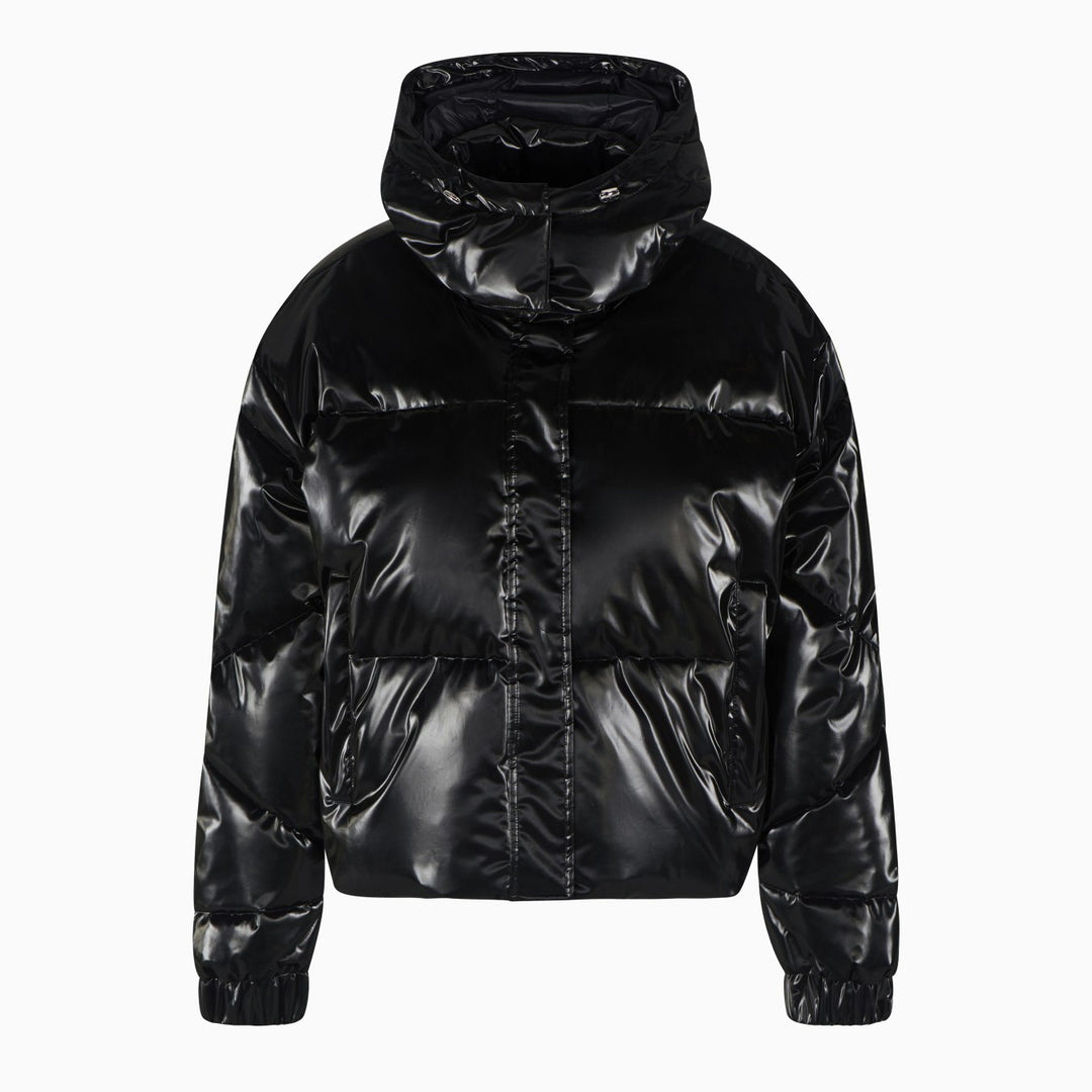 7W000808 AF14805 - Giacche - EMPORIO ARMANI - EA7 WOVEN - Tessuto Lucido - Nero & Avorio - Bomber - Abbigliamento Autunno Inverno