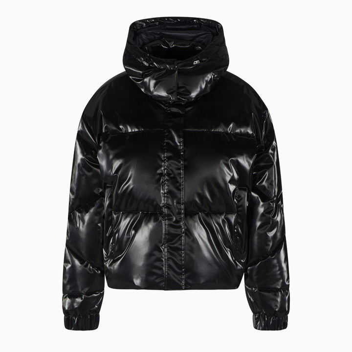 7W000808 AF14805 - Giacche - EMPORIO ARMANI - EA7 WOVEN - Tessuto Lucido - Nero & Avorio - Bomber - Abbigliamento Autunno Inverno