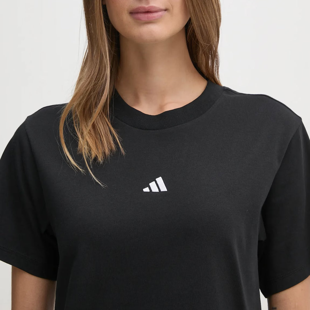 T-SHIRT DONNA ADIDAS ESSENTIALS SMALL LOGO BLACK