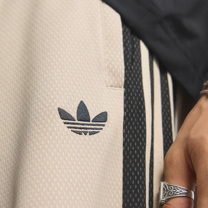 PANTALONI TUTA ADIDAS ORIGINALS LOOSE MESH TRACK PANTS BEIGE UOMO