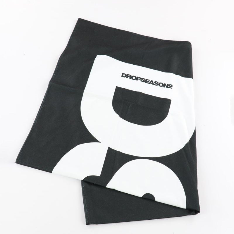 TELO MARE UOMO DROPSEASON2 NERO CON LOGO VERTICALE
