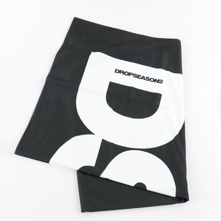 TELO MARE UOMO DROPSEASON2 NERO CON LOGO VERTICALE