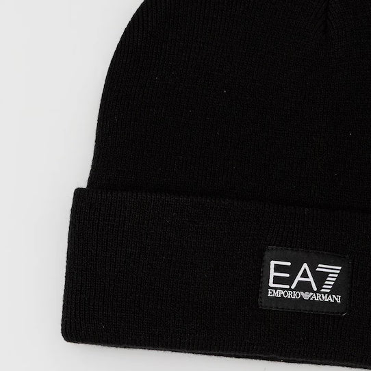 7Y000044 AF19612 - Cappelli - Bambini 3-7 Anni - EMPORIO ARMANI - Berretto Beanie - Maglia Sintetica - Nera - Sportivo - Caldo - Morbido - Resistente - Accessorio Autunno/Inverno