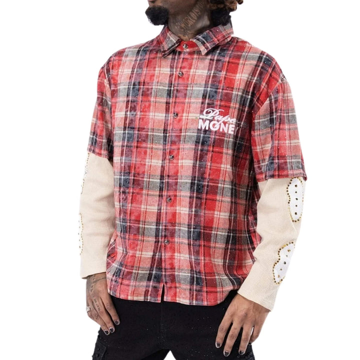 CAMICIA UOMO PAPER MONEY IN FLANELLA A STRATI
