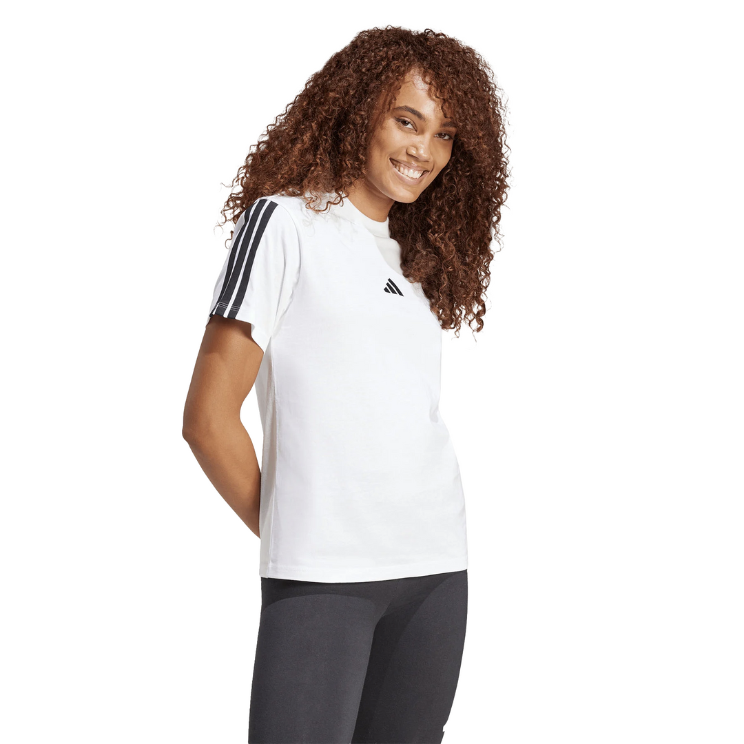ADIDAS ESSENTIALS SINGLE JERSEY 3-STRIPES WOMEN'S T-SHIRT WHITE JM2394