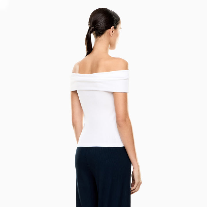 TOP DONNA EA7 EMPORIO ARMANI JERSEY STRETCH A COSTINE