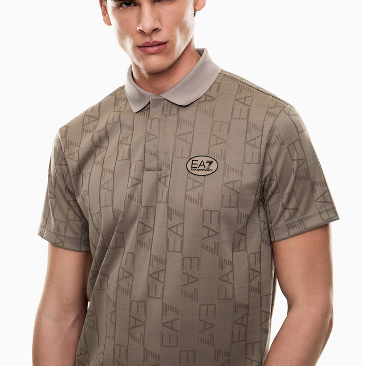 POLO UOMO EA7 EMPORIO ARMANI MONOGRAMMA VERTICALE