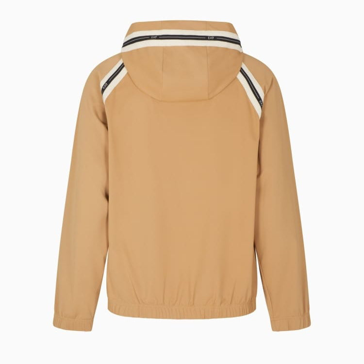 7M000958 AF17160 - COLLEZIONE EA7 EMPORIO ARMANI  UOMO TRAIN LOGO SERIES - TAPE JACKET CAMMELLO E FELPA FULL ZIP MARRONE