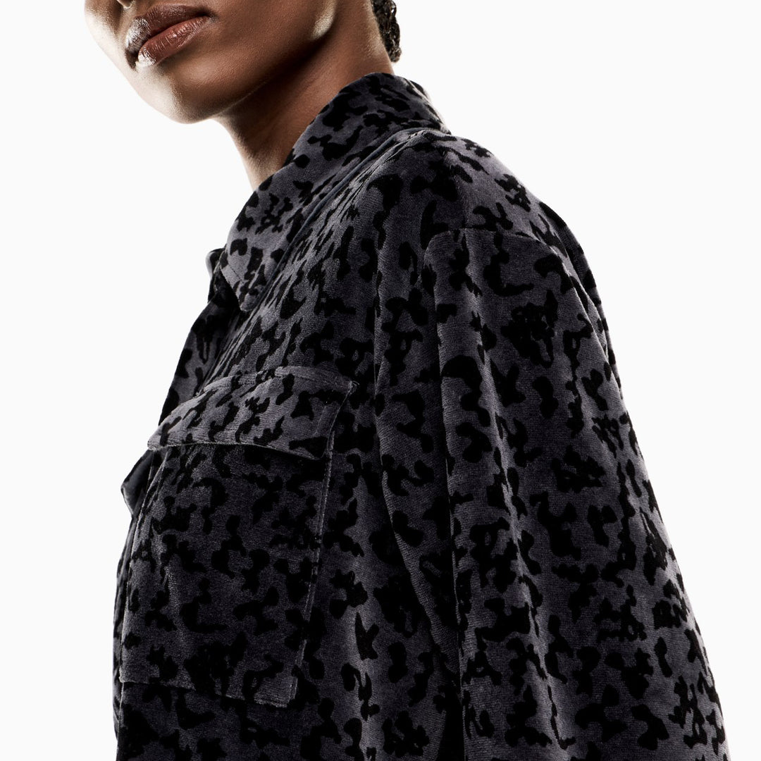 7W000666 AF15937 - Camicie - EMPORIO ARMANI - Donna - Ciniglia Animalier - Overshirt - Stampa Animalier - Casual Chic