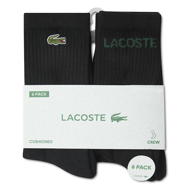 6 PAIRS LACOSTE UNISEX SOCKS