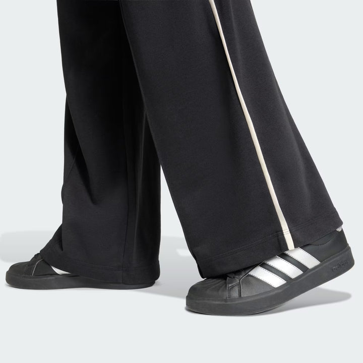 ADIDAS SEASONAL ESSENTIALS COLORPOP WIDE LEG TROUSERS BLACK KC3933 WOMEN