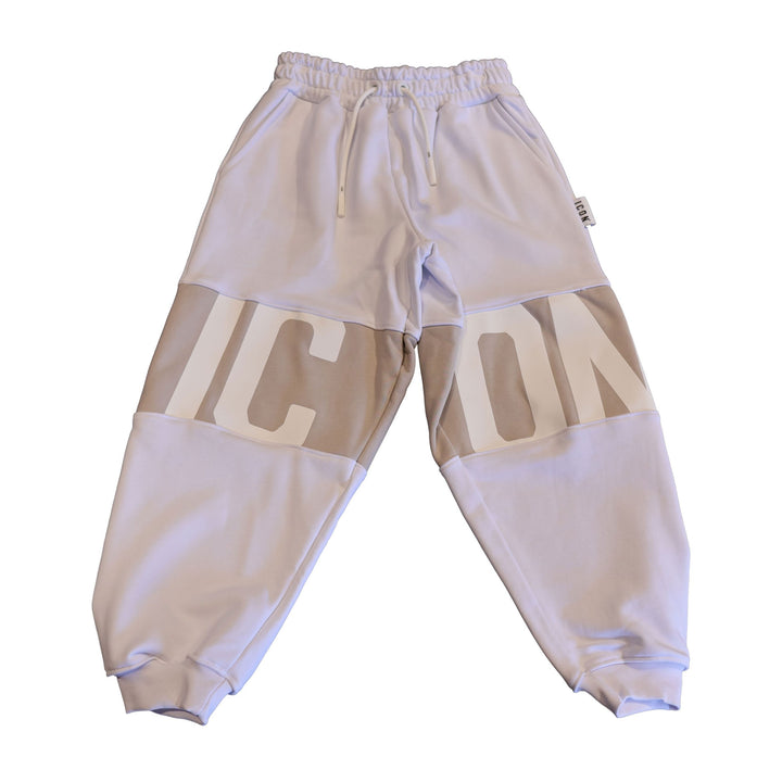 PANTALONI SPORTIVI ICON LOGO WHITE JUNIOR