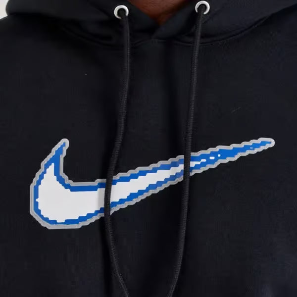 TUTA UOMO COMPLETA NIKE CLUB FLEECE SET FELPA E PANTALONI NERO / BLU TEAL HV0854