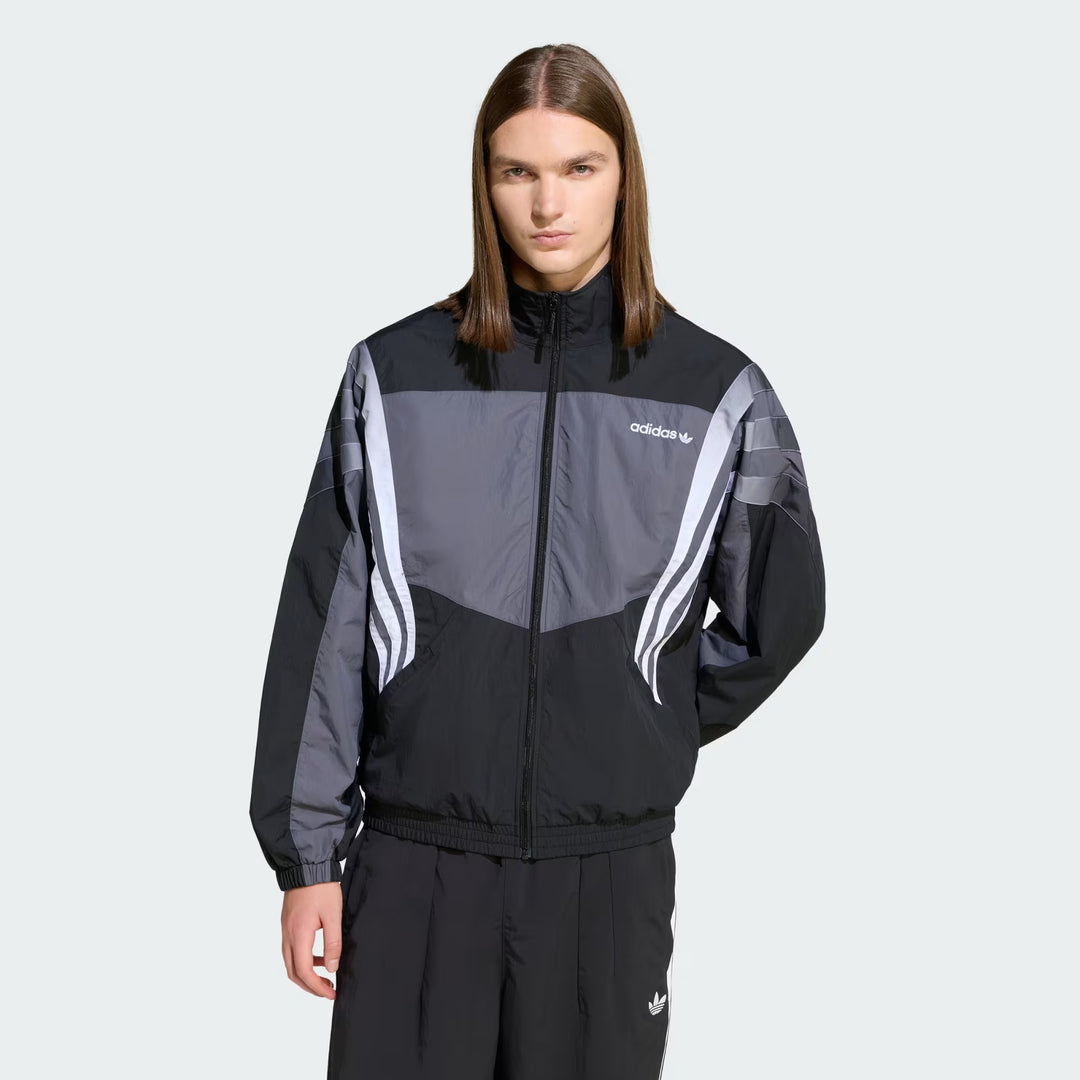 GIACCA ADIDAS ORIGINALS SANTIAGO TRACK TOP NERO GRIGIO KS8326 UOMO
