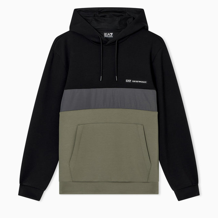 7M000937 AF17003 - FELPA CON CAPPUCCIO EA7 EMPORIO ARMANI ATHLETIC COLOUR BLOCK UOMO