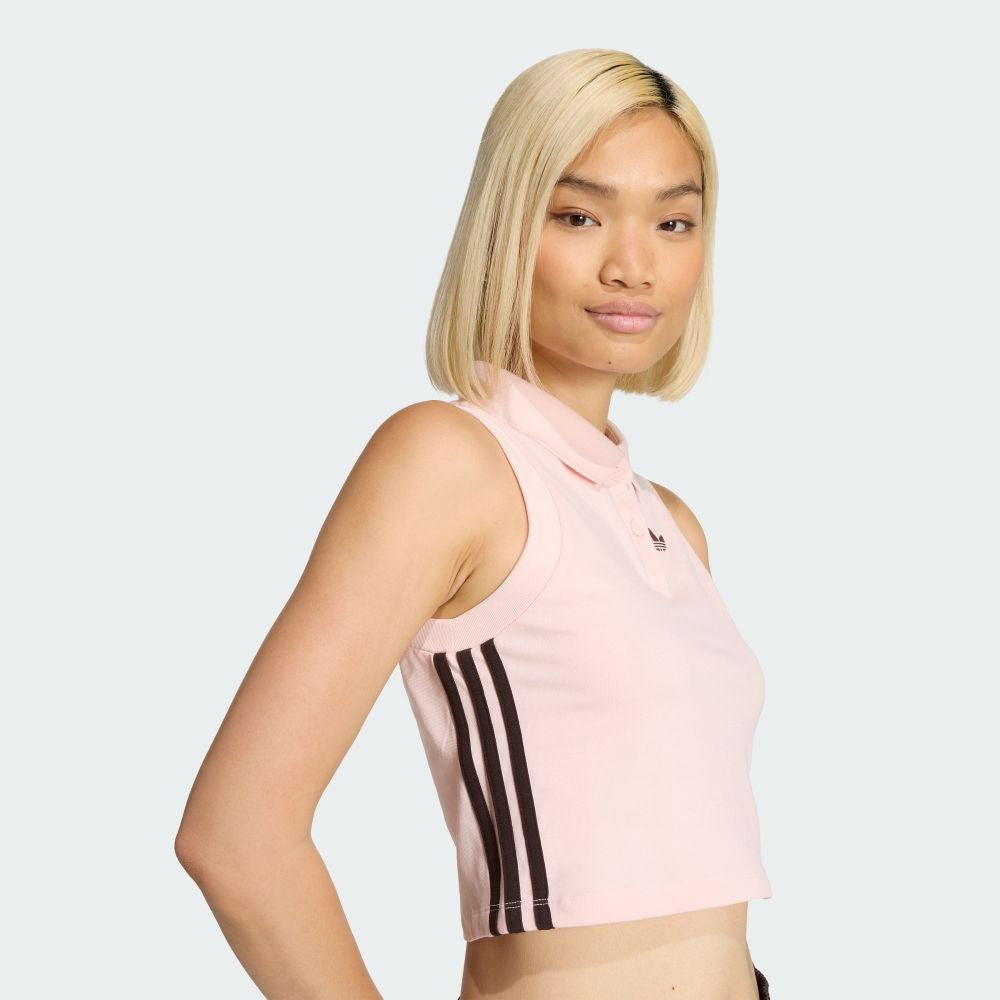 POLO SMANICATA ADIDAS ORIGINALS SLIM PINK