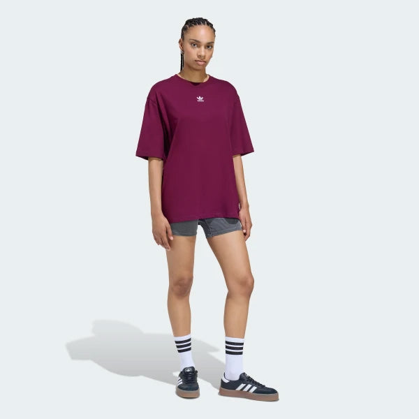 T-SHIRT DONNA ADIDAS ORIGINALS BOYFRIEND ESSENTIALS BORDEAUX