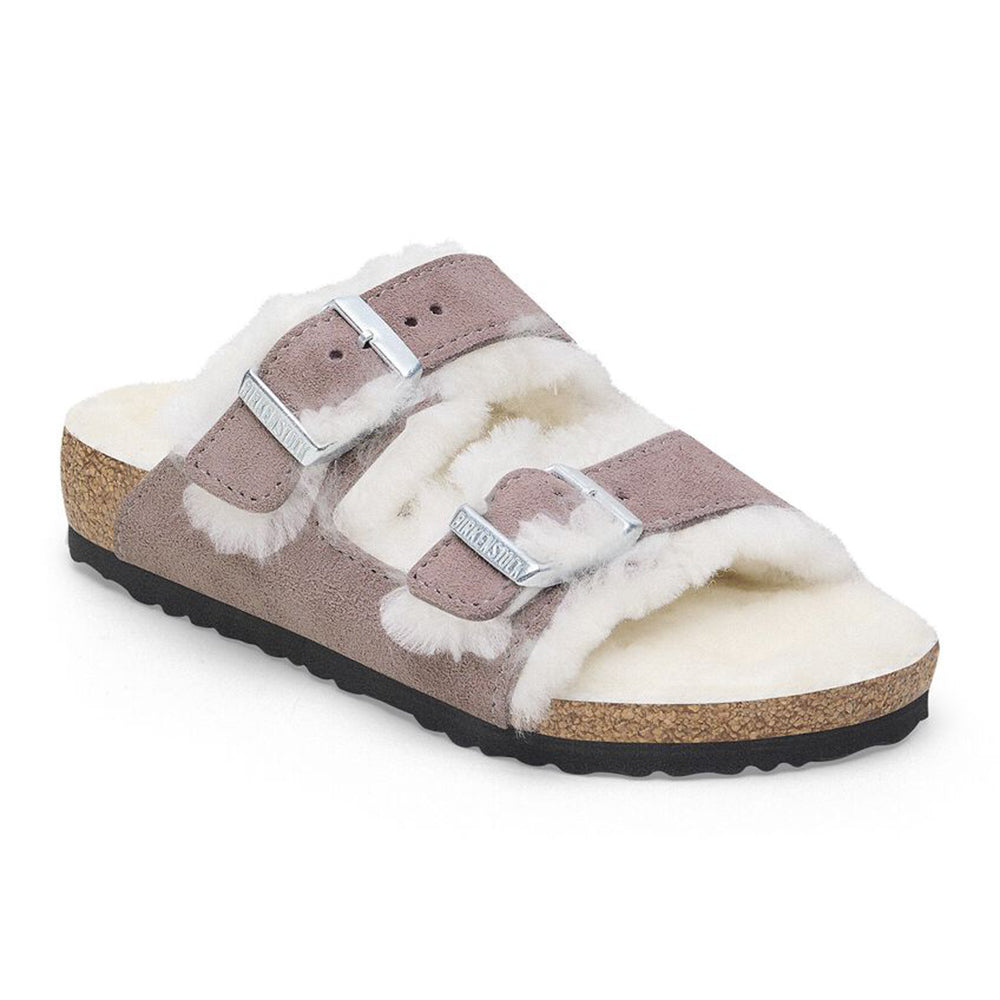 SANDALI BAMBINO BIRKENSTOCK ARIZONA SHEARLING FADED PURPLE