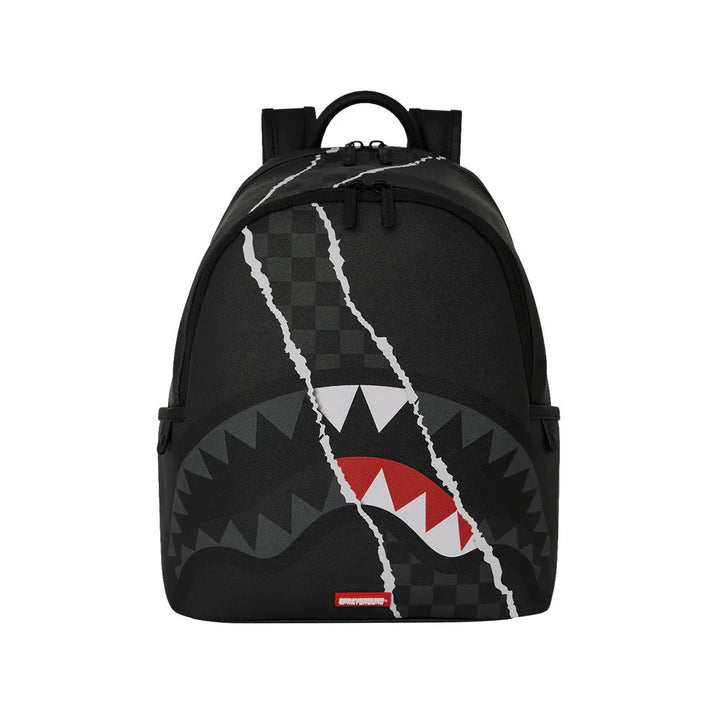 ZAINO UNISEX SPRAYGROUND SHARK SLASH SAVAGE NERO E GRIGIO