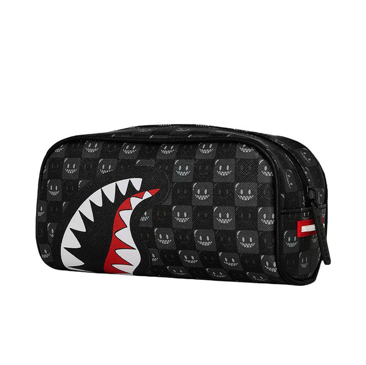 ASTUCCIO POCHETTE UNISEX SPRAYGROUND SHARKS IN PARIS WTF BUBBLY BLACK CHECK