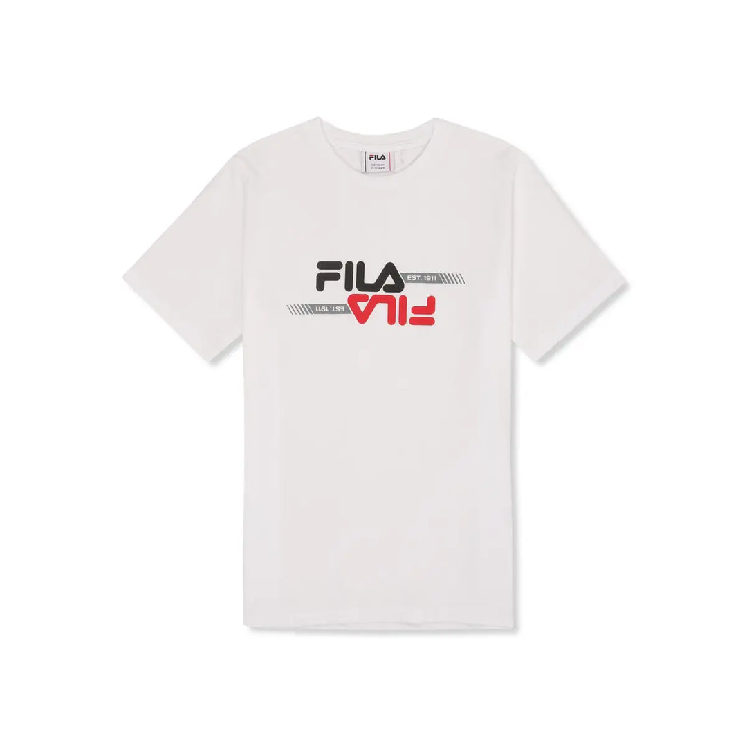 FAT0699 - T-Shirt e Polo - Fila - Bambini - CLASSIC DYNAMISM - Bianca - Morbido Cotone - Sportiva