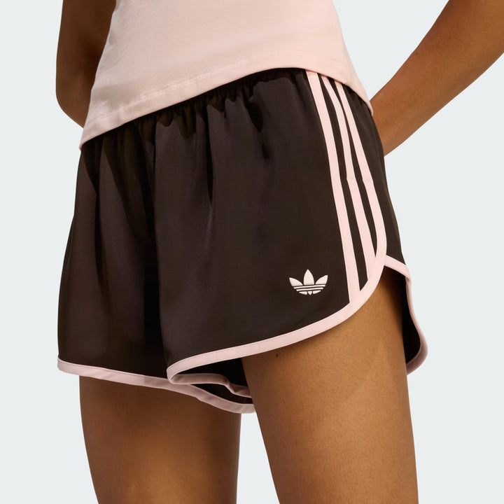 PANTALONCINI DONNA ADIDAS ORIGINALS 3-STRIPES SPRINTER MARRONE CACAO