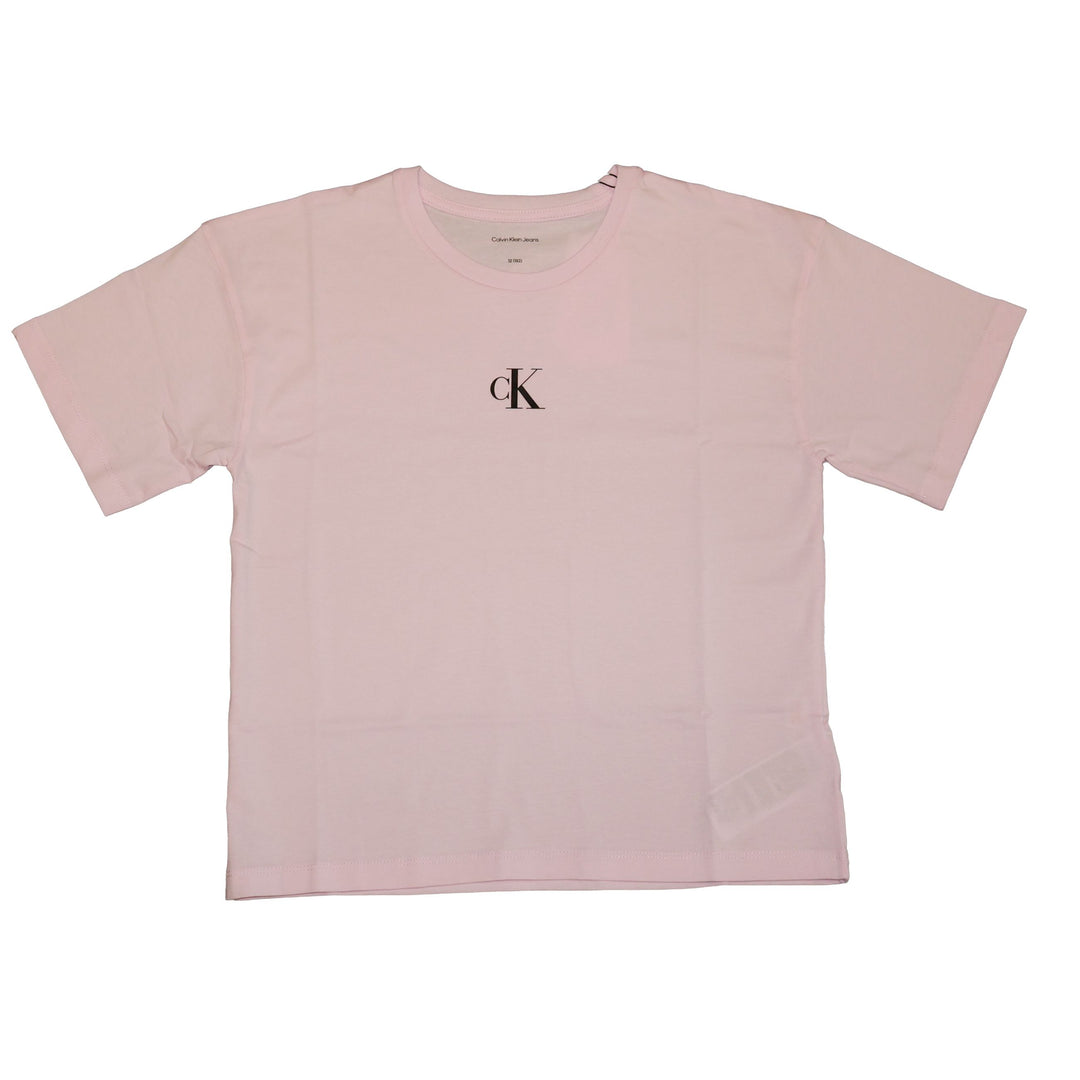 T-SHIRT CALVIN KLEIN JEANS LOGO BOXY ROSA JUNIOR