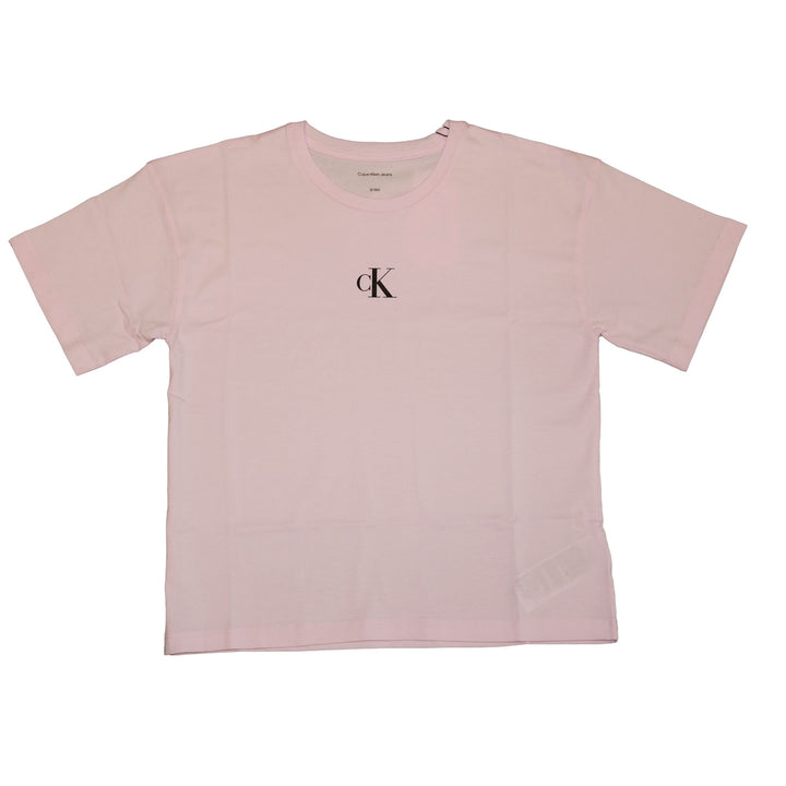 T-SHIRT CALVIN KLEIN JEANS LOGO BOXY ROSA JUNIOR