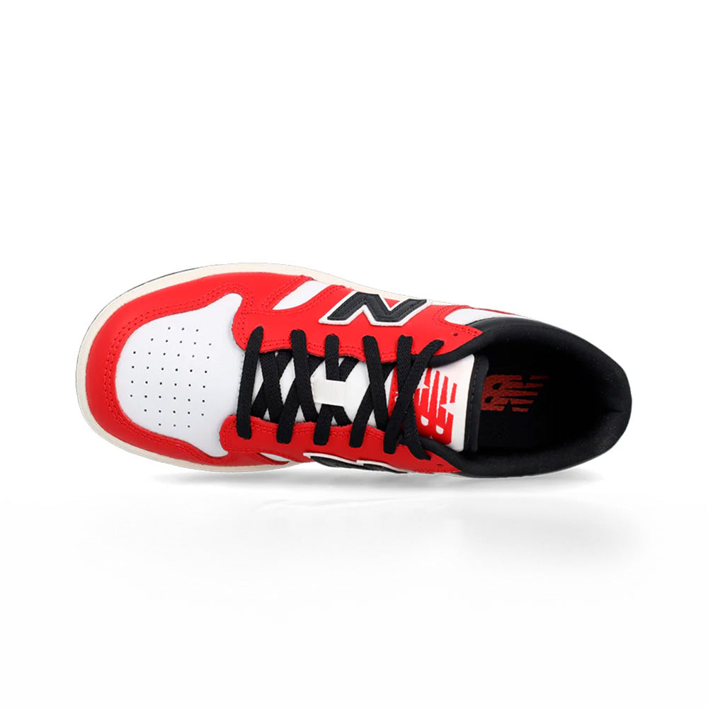 SCARPE BAMBINO NEW BALANCE BB480 TRICOLOR BIANCO ROSSO NERO