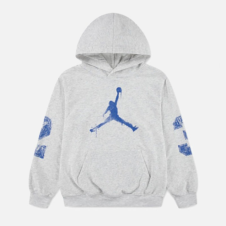 95F099 - FELPE CON CAPPUCCIO JORDAN MVP FLEECE BAMBINI - NERO/GRIGIO