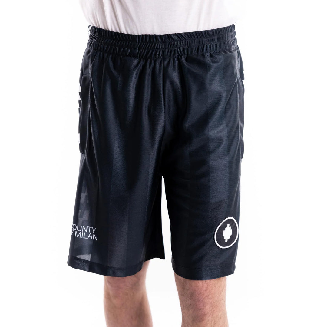 PANTALONCINI BASKET MARCELO BURLON COUNTY OF MILAN BLACK