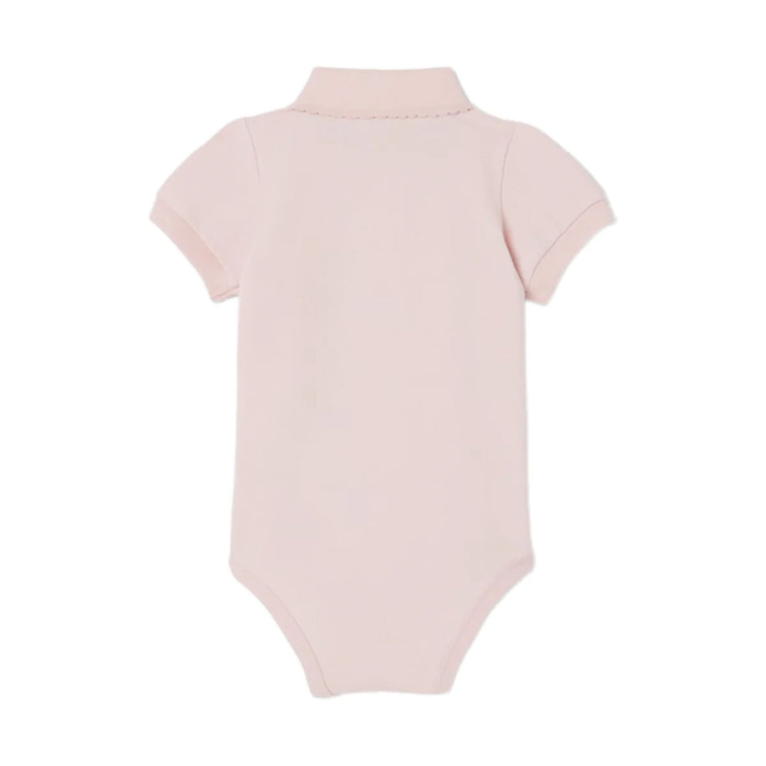 BODY POLO NEONATO LACOSTE PETIT PIQUÉ ROSA
