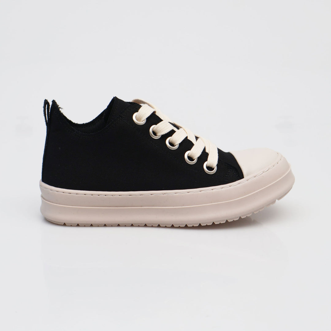 UNISEX LOW TOP SNEAKERS GEOSELIN THEATER RK BLACK CANVAS STREETWEAR