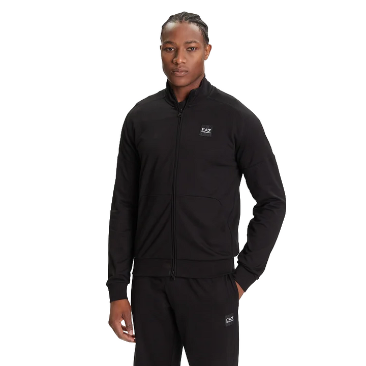7M000907 AF13512 - Tute - Uomo - EMPORIO ARMANI - Sportiva - EA7 - JERSEY TRACKSUIT - Nera - Look Minimalista - Abbigliamento Autunno Inverno