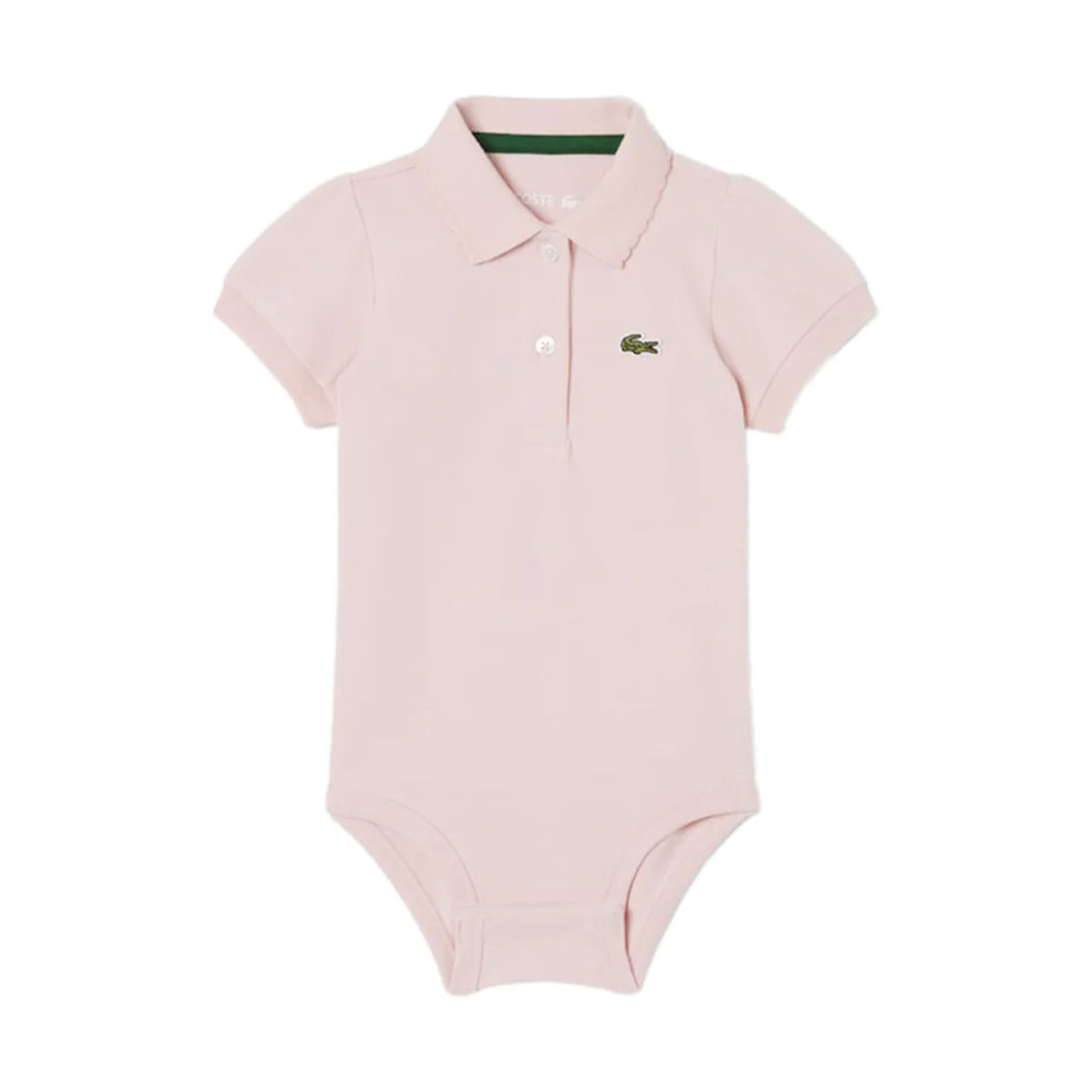 BODY POLO NEONATO LACOSTE PETIT PIQUÉ ROSA