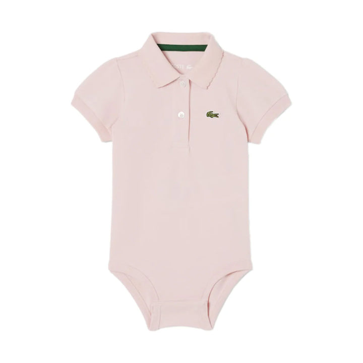 BODY POLO NEONATO LACOSTE PETIT PIQUÉ ROSA