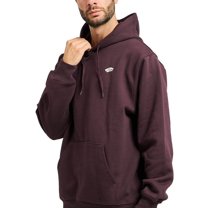 VN000P51 - FELPA UOMO VANS CLASSIC LOGO CON CAPPUCCIO – GRIGIO MÉLANGE E BORDEAUX