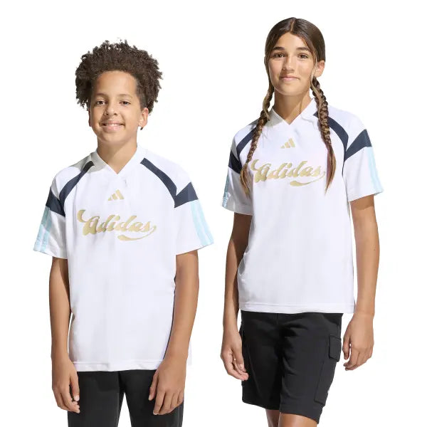 ADIDAS HOUSE OF TIRO GRAPHIC JUNIOR WHITE T-SHIRT KH3802
